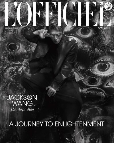 L'Officiel USA Cover (Leather Jacket, T-Shirt, Trousers: TEAM WANG design)