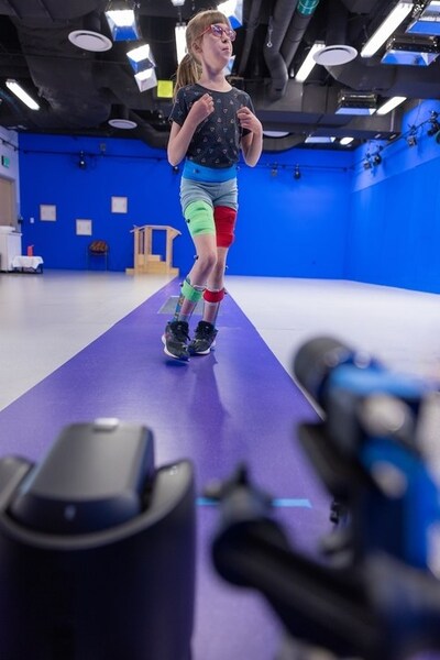 Patient in the Gait Lab at Children’s Hospital Colorado (photo courtesy of Children’s Hospital Colorado)