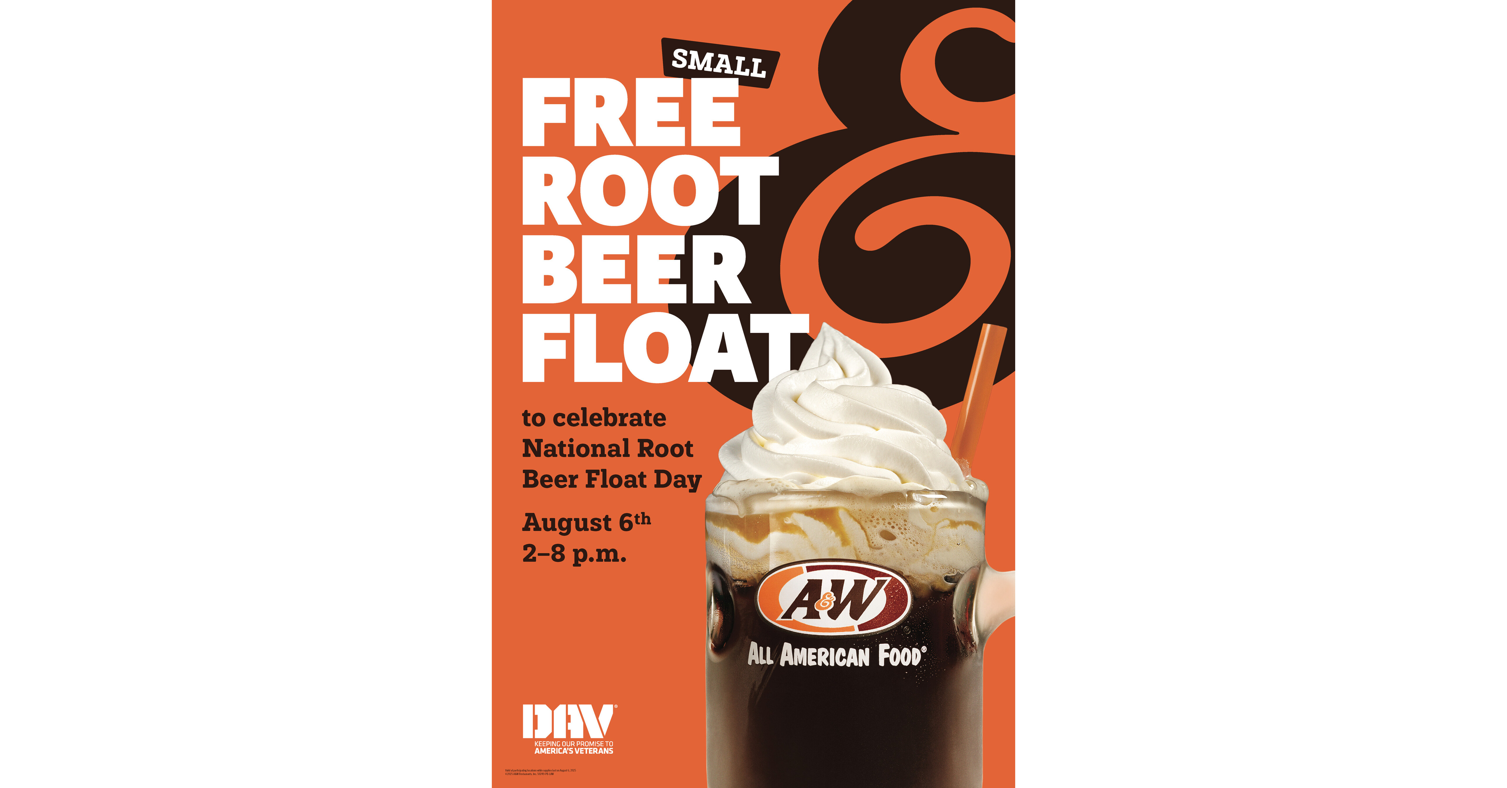 A&W&reg; Restaurants Celebrates National Root Beer Float Day with Free Floats, Limited-Edition Mugs and a Commitment to Americas Veterans