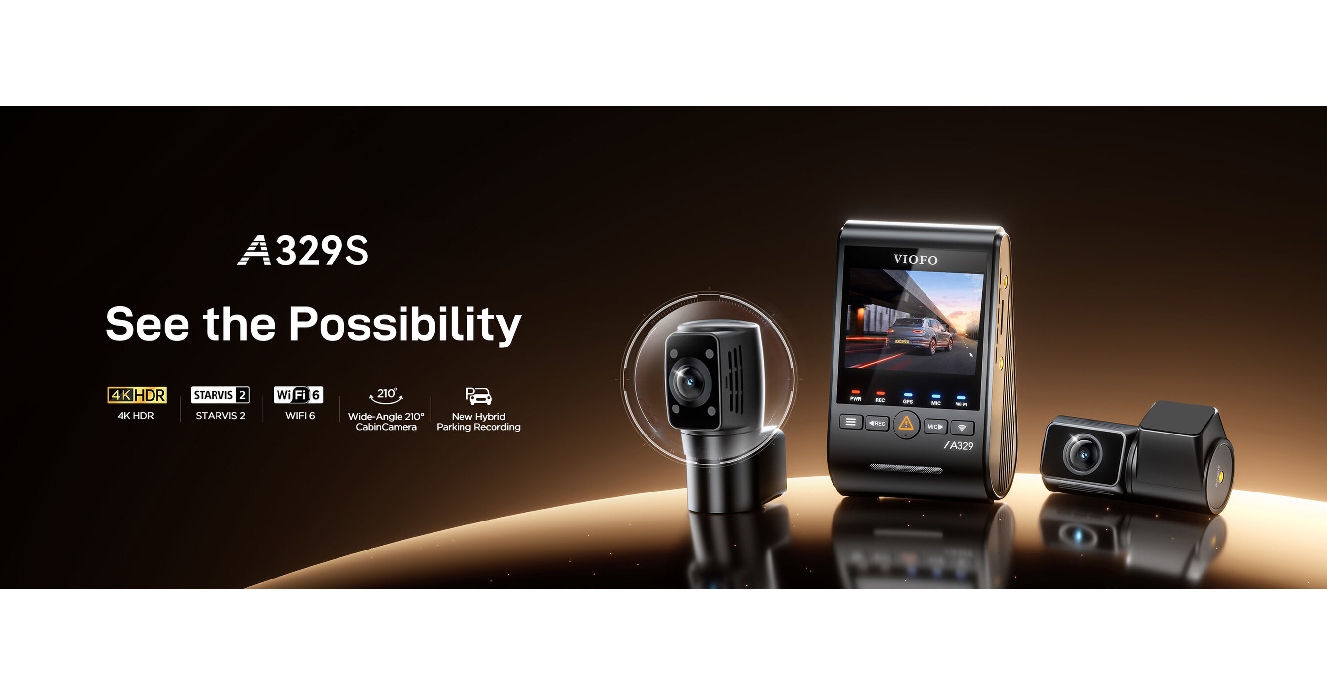 Introducing VIOFO A329S 3CH with 2K Infrared Fisheye Cabin Camera -- Capture Both Inside & Out with Enhanced Clarity