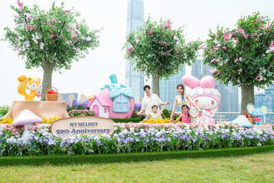 Step into My Melody’s whimsical hometown, where pastel blooms and woodland charm recreate the fairytale forest of Mariland.