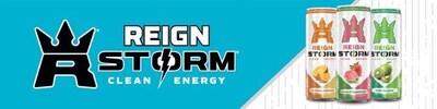 Reign Storm Energy Drinks 
ZERO SUGAR CLEAN ENERGY