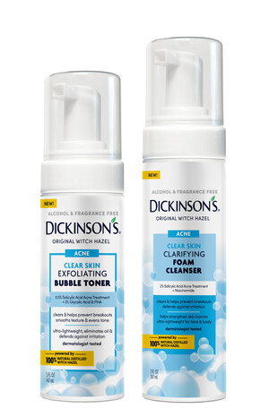 Dickinson's Original Witch Hazel Launches Innovative Foam Acne Care Line and Skincare Soulmate Ambassador Program