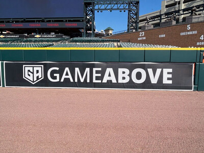 GameAbove sign in left field of Comerica Park, home of the Detroit Tigers.