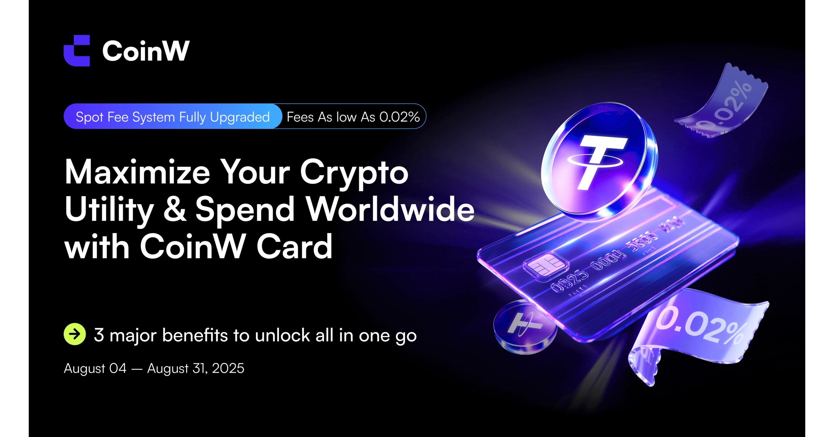 CoinW Unveils Upgraded Fee Structure and Reward Ecosystem to Boost Crypto  Utility and Earnings