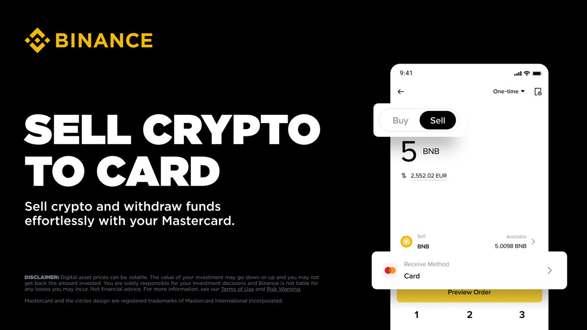 Binance Users Can Now Effortlessly Convert Crypto and Withdraw Funds to  their Mastercard