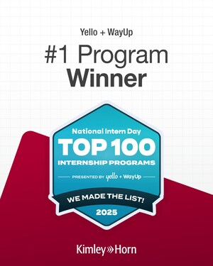 Kimley-Horn Earns Top Honor Among 2025's Best Internship Programs