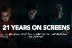 Eyesafe Report Finds the Average Person Will Spend 21 Years on Screens