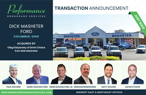 Performance Brokerage Services Advises on Sale of Dick Masheter Ford in Columbus, Ohio to Drive Choice