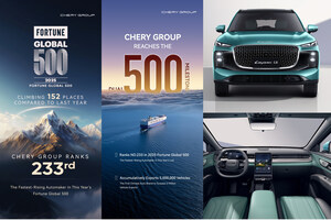 Chery Group Jadi Produsen Mobil dengan Kenaikan Peringkat Terpesat dalam Daftar "Fortune Global 500", Topang Pertumbuhan Global LEPAS