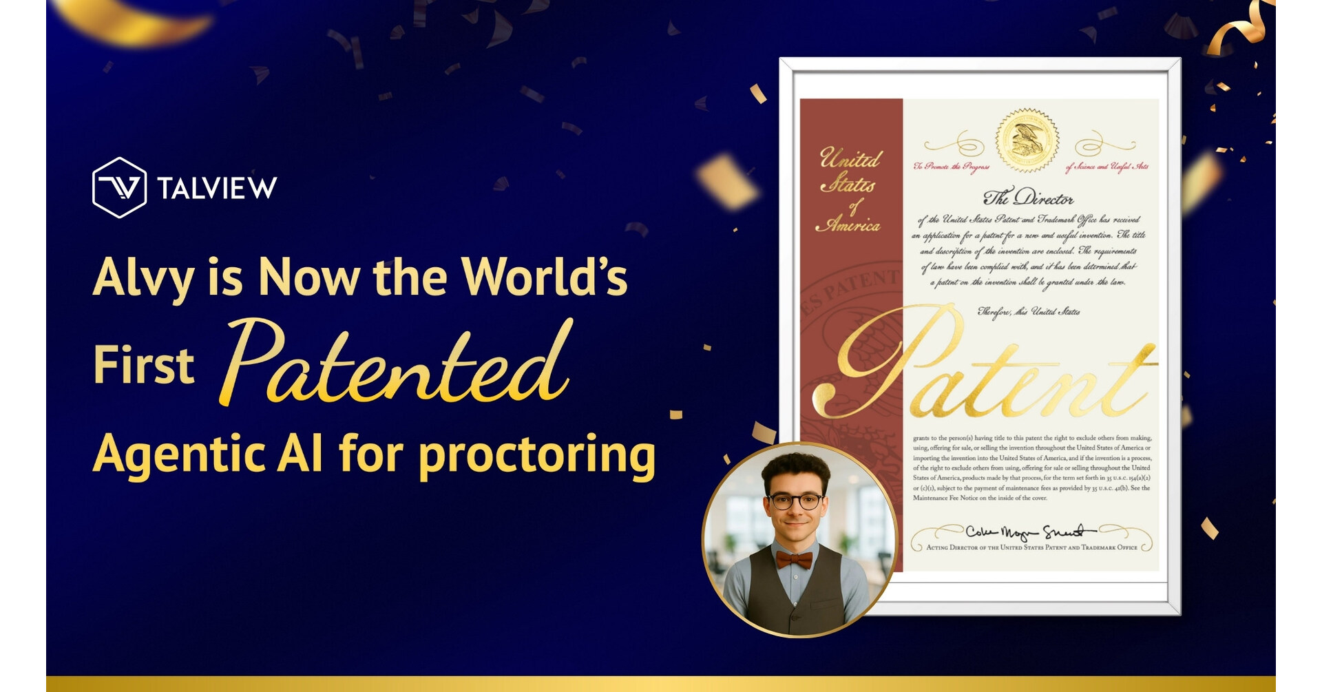 Talview Secures Patent for Alvy -- The First Agentic AI Proctoring Built to Outsmart Cluely-style Cheating