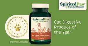 Spirited Paw® Probiotic + Gut Health Wins "Cat Digestive Product of the Year" in Pet Innovation Awards