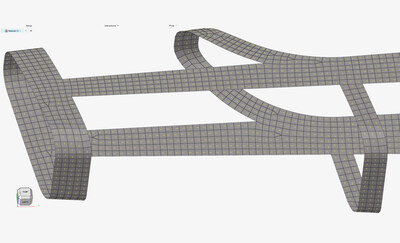 CF3D anisotropic fiber orientations mapped onto a Finite Element Mesh (FEM) using CF3D Studio™.