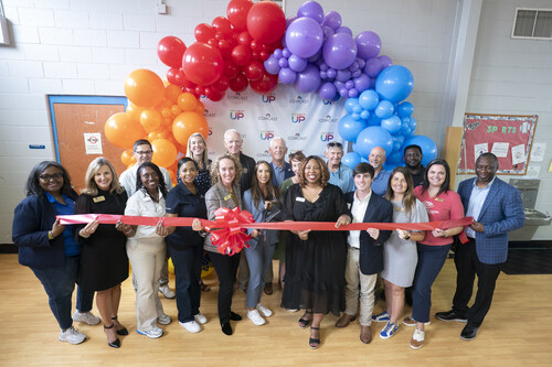 Comcast employees and elected officials cut the ribbon at the opening of the Lift Zone at the McDuffie County Boys & Girls Club.