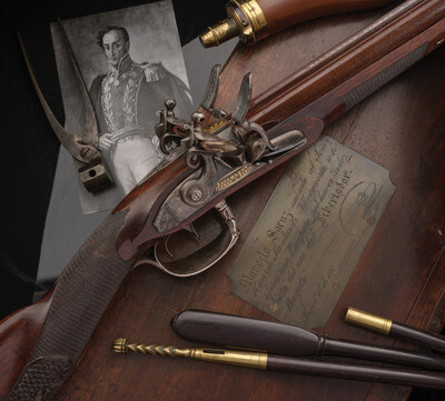 Simón Bolívar's flintlock comes to auction this August. The historic firearm has been kept in a private collection since 1962.