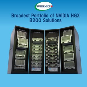 A Supermicro expande seu portfólio de sistemas NVIDIA Blackwell com novos sistemas de refrigeração líquida direta (DLC-2), modelos aprimorados de refrigeração a ar e opções de E/S frontal para alimentar fábricas com IA