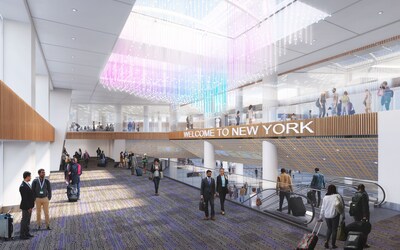 Rendering of the JFK Terminal 6 Arrivals Corridor