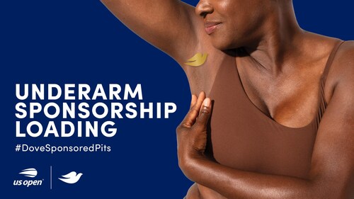 As the US Open's Official Underarm sponsor, Dove is hosting open casting call on social media for an official Underarm Ambassador and inking first-ever N.U.L (Name, Underarm, Likeness) deal in history. (PRNewsfoto/Dove)