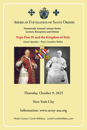 American Foundation of Savoy Orders 19th annual Lecture Series