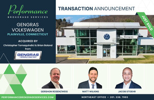 Performance Brokerage Services Advises on the Purchase of Gengras Volkswagen of Plainville in Connecticut