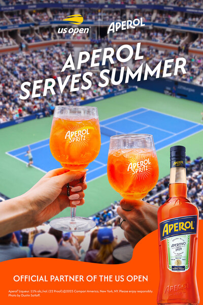 APEROL®  RETURNS TO THE US OPEN FOR A THIRD YEAR, SERVING UP A SLICE OF ITALIAN SUMMER TO TENNIS FANS
