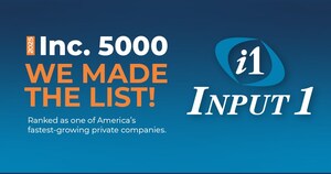 Input 1 Earns Spot on 2025 Inc. 5000, Ranking Among America's Fastest-Growing Private Companies