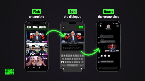 Piñata Farms AI Video Generator Feature Release (PRNewsfoto/Piñata Farms AI) Piñata Farms AI Video Generator Feature Release (PRNewsfoto/Piñata Farms AI)