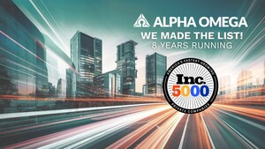 Alpha Omega Recognized as One of the Nation's Fastest-Growing Companies for the 8th Consecutive Year by Inc. 5000