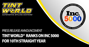 Tint World Ranks No. 4,836 on the 2025 Inc. 5000 List of America's Fastest-Growing Private Companies