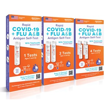 SpeedySwab 3-in-1 COVID + Flu A & B test with telehealth SpeedySwab 3-in-1 COVID + Flu A & B test with telehealth