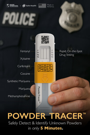 Powder TracerPowderTracer™ rapid surface drug detection kit for fentanyl, cocaine, methamphetamine, and other substances, with AI-assisted app for law enforcement and emergency responders Powder TracerPowderTracer™ rapid surface drug detection kit for fentanyl, cocaine, methamphetamine, and other substances, with AI-assisted app for law enforcement and emergency responders
