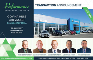 Performance Brokerage Services Advises on the Sale of Covina Hills Chevrolet in Covina, California