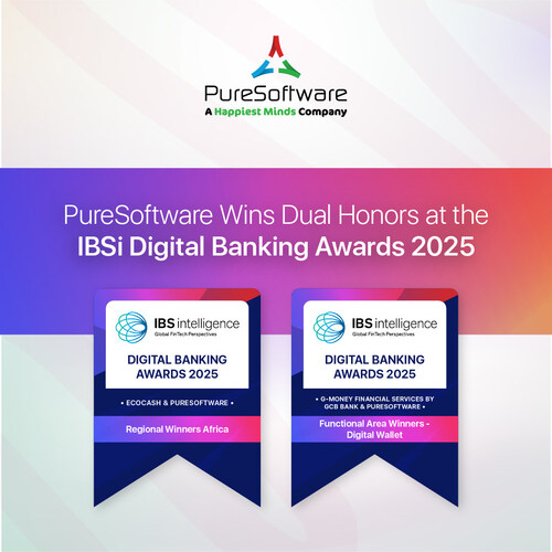 PureSoftware, a Happiest Minds Company, Secures Two Honors at IBSi Digital Banking Awards 2025 PureSoftware, a Happiest Minds Company, Secures Two Honors at IBSi Digital Banking Awards 2025