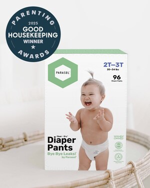 Parasol Co. Clear+Dry® Natural Disposable Diaper Pants Selected as a Good Housekeeping 2025 Parenting Award Winner