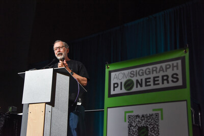 Pixar co-founder Ed Catmull celebrating the 30th anniversary of “Toy Story”. Photo by John Fujii. © 2025 ACM SIGGRAPH Pixar co-founder Ed Catmull celebrating the 30th anniversary of “Toy Story”. Photo by John Fujii. © 2025 ACM SIGGRAPH