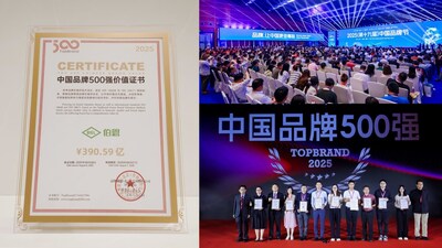 Award Certificate and Award Ceremony of China's TopBrand 500