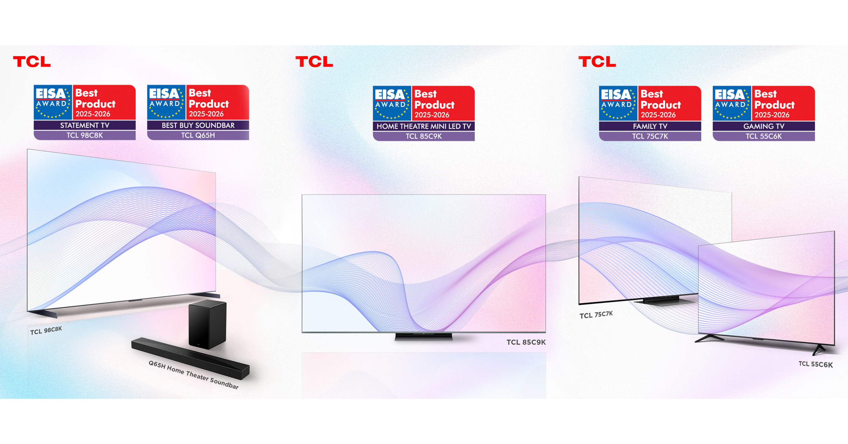 TCL Dominates with Five EISA Awards, Redefining Excellence in Large-Screen & QD-Mini LED Tech