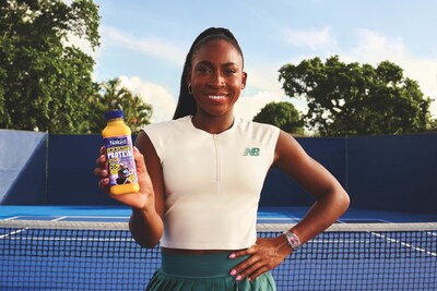 Naked Chief Smoothie Officer Coco Gauff serves up her first signature Protein Pineapple Orange smoothie.