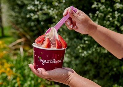Yogurtland and Laufey partner together featuring an exclusive “A Berry Laufey Day” flavor swirl available August 18 to 31 and a limited-edition giant spoon in-store gift with purchase on August 24, celebrating her third album’s release.