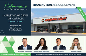 George C. Chaconas of Performance Brokerage Services Advises on the Sale of Harley-Davidson of Carroll in Iowa