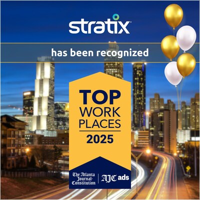 Stratix is one of 175 AJC Top Workplaces chosen in 2025. Stratix is one of 175 AJC Top Workplaces chosen in 2025.
