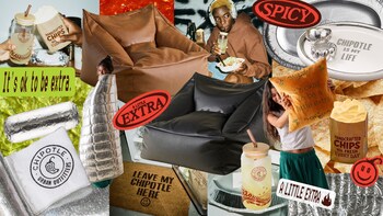 Chipotle teamed up with Urban Outfitters to create a line of dorm room decor inspired by both brands’ college superfans. Chipotle teamed up with Urban Outfitters to create a line of dorm room decor inspired by both brands’ college superfans.