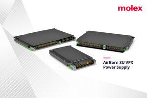 Molex Introduces AirBorn 3U VPX Power Supply, Extending Innovation of Award-Winning 6U Platform within Compact VITA 62 Form Factor