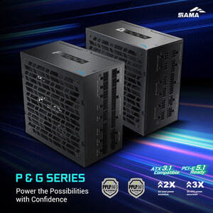 SAMA Launches Complete P and G Series Power Supplies with ATX 3.1 and 12V-2x6 Support for High-Performance PC Builds