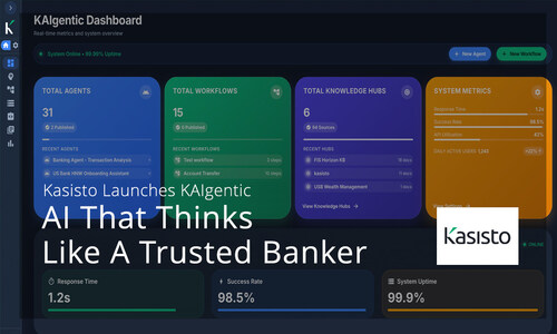 Kasisto Launches KAIgentic, AI That Thinks Like A Trusted Banker (PRNewsfoto/Kasisto) Kasisto Launches KAIgentic, AI That Thinks Like A Trusted Banker (PRNewsfoto/Kasisto)