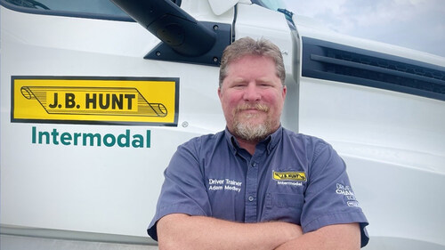 Adam Medley, a J.B. Hunt truck driver from Omro, Wisconsin, was named the winner of the 41st Goodyear Highway Hero award. Medley sprang into action when he noticed a person lying in the middle of the road, assisting the individual to safety.