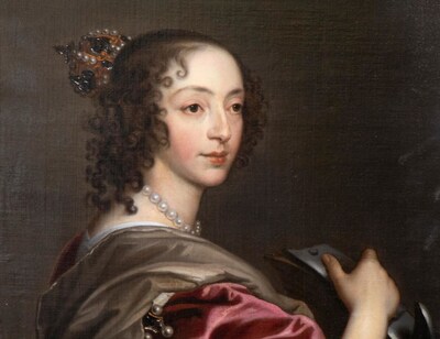 Lot 3212 of Summer Grandeur: "Queen Henrietta Maria as St. Catherine" by a Follower of Sir Anthony van Dyck