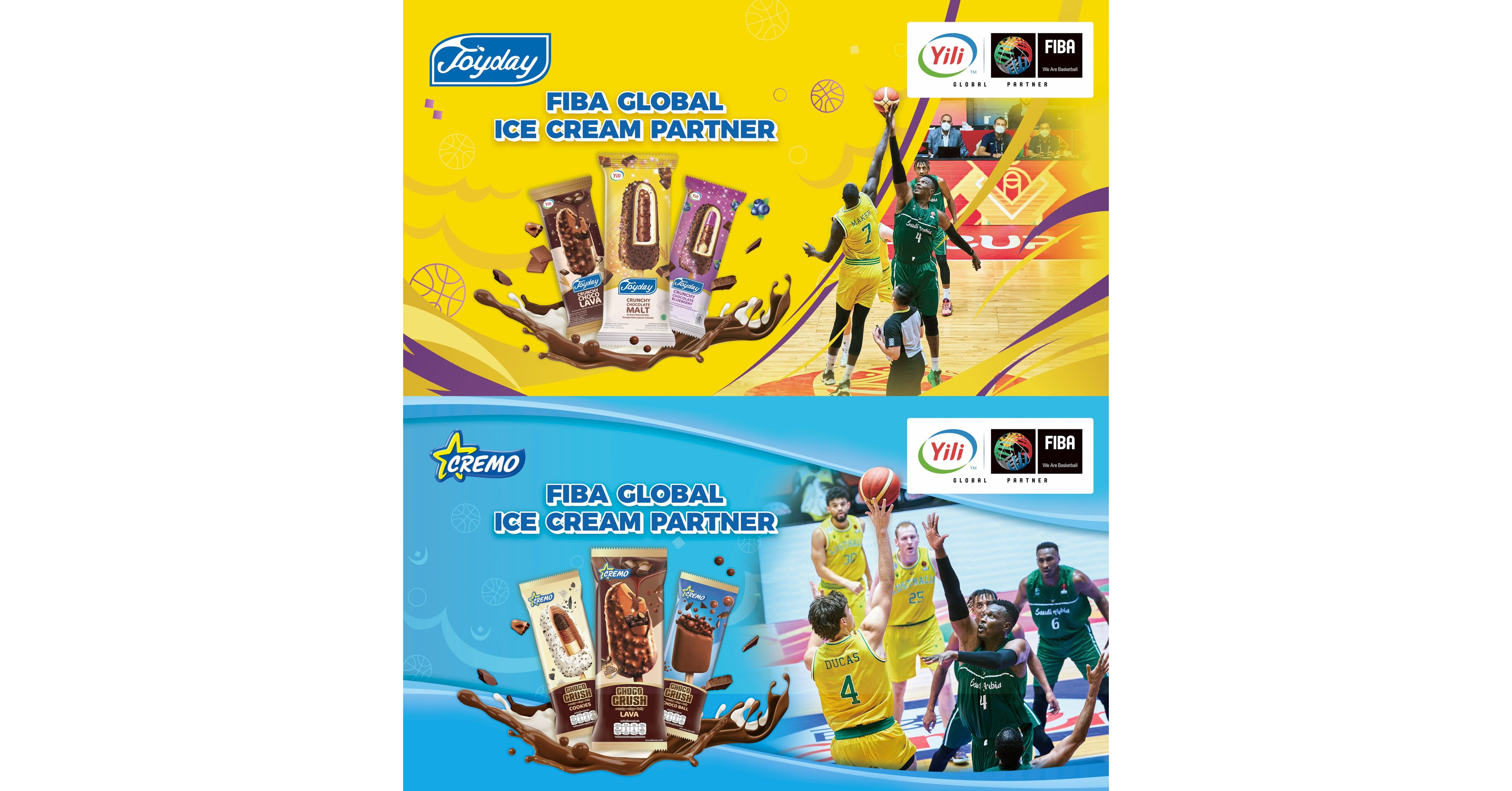 Kian Gencar Berekspansi Global! Yili Sponsori FIBA Asia Cup di Arab Saudi bersama Joyday dan Cremo, Dorong Pertumbuhan Pasar Timur Tengah