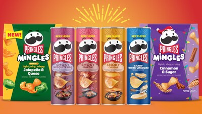 Introducing New Pringles Smoky lineup, Pringles Sharp White Cheddar, Pringles Mingles Cinnamon & Sugar and Jalapeño & Queso, plus a unique opportunity to give one flavor a first try