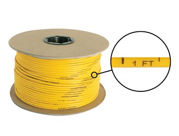 WarmlyYours TempZone Floor Heating Ruler Cable Product Shot with Hashmark Call Out
